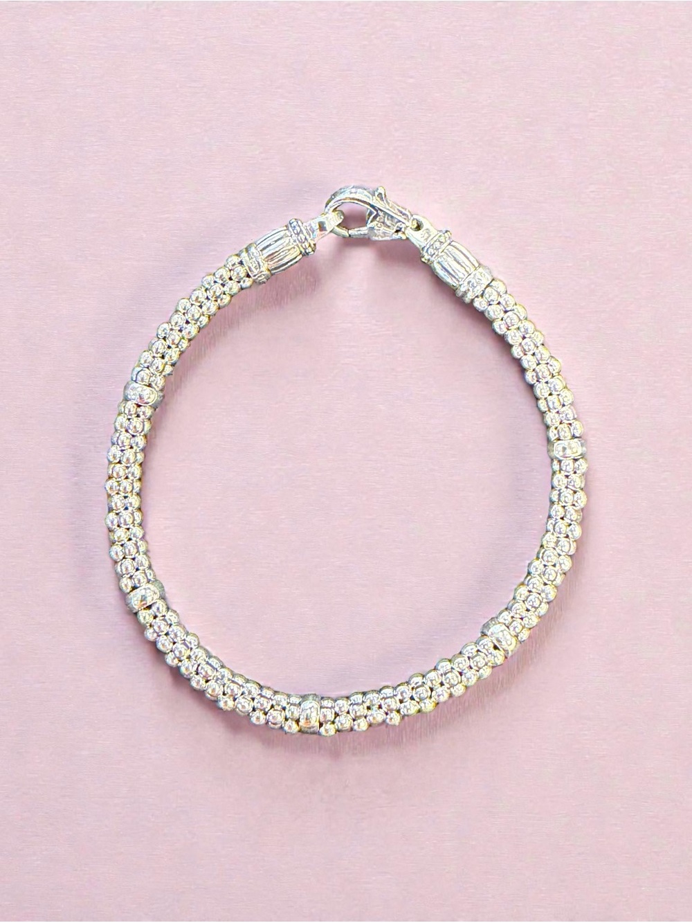 LAGOS Silver Caviar Beaded Rope Bracelet -